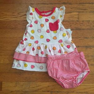 New! Vitamins Baby dress + matching diaper cover